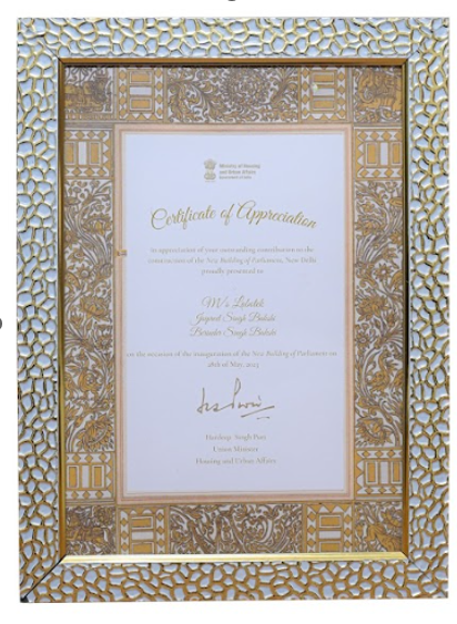 Certificate of Appreciation